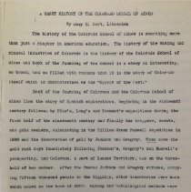 Screencap - pg. 1 of A Short History of Colorado School of Mines