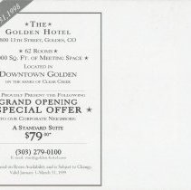 Postcard, Golden Hotel