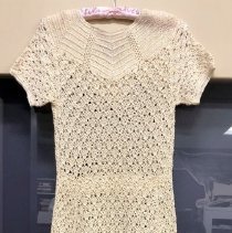 Crochet dress made by Helen Park Anderson - back