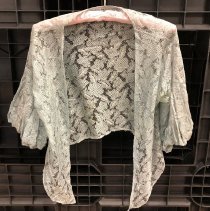 Lace dress and jacket made by Helen Park Anderson - jacket front