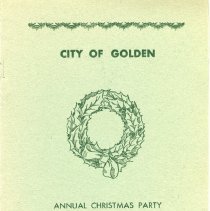 1958 Program for City of Golden annual Christmas party