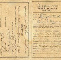 Report card for Richard Grenfell, 8th grade