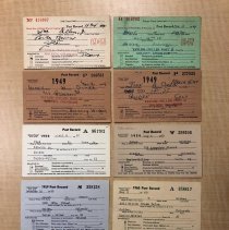 Membership cards for Taylor-Miller Post 21 Golden American Legion