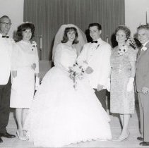 Henry (Gene) Wamboldt and Joyce Mester wedding photo with parents