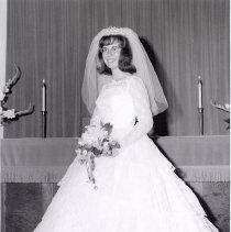 Joyce Mester Wamboldt in her wedding gown