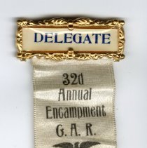 A. D. Jameson's GAR Delegate ribbon, 1911