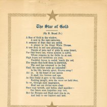 Poem "The Star of Gold" by R. Broad, Jr.