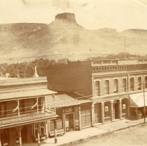 Looking East on Washington Ave., Linder Block & Avenue Hotel