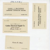 5 Golden area business cards