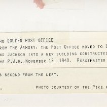 Golden Post Office Employees in 1940 - back