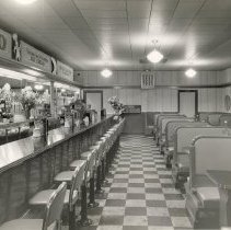 Foss Drug Store luncheonette, taken c. 1940s