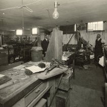 Interior view of Jefferson County Republican print shop