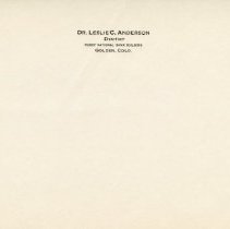 Letterhead from the office of Dr. L. C. Anderson