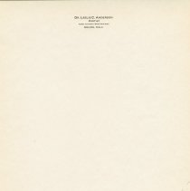 Letterhead from the office of Dr. L. C. Anderson
