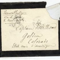Envelope addressed to Captain Berthoud