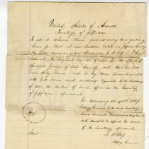 Certificate of Office, Judge T. P. Boyd