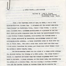 Documents related to film and theater history in Golden