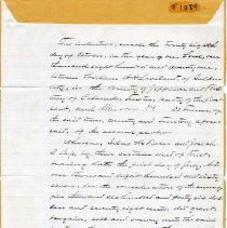 Legal document between W.A.H. Loveland and A.H. DeFrance