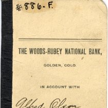 Alfred Olson Bank Book Woods-Rubey Nat'l Bank 1909-21