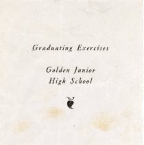 1940 Golden High Junior School commencement program