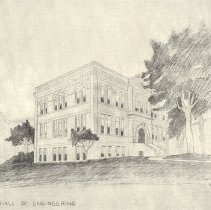 Drawing of Hall of Engineering by R. Taylor