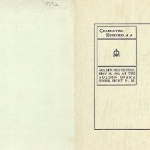 1902 Golden High School commencement program