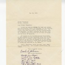 Letter & envelope from Golden Melodears 1952