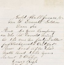 Letter to F. E. Everett 1882