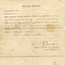 Harley D. West military discharge 1899