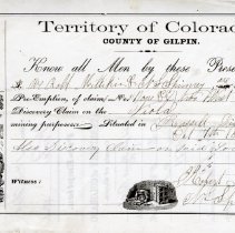 Viola Lode Claim, 1864