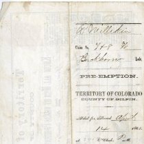 Buckhorn Lode Claim, 1864