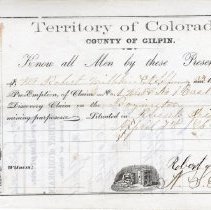 Boyington Lode Claim, 1864