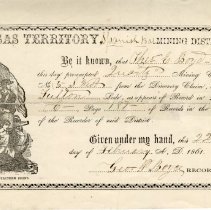 Fulton Lode mining claim for Theo. E. Boyd, 1861