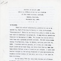 Documents related to DAR Pioneer Museum history