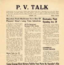 News Bulletin P.V. Talk, 1961