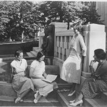 Norton Hall steps, 1930s