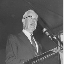 Dr. Herbert Gezork at Lectern