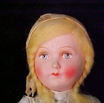 Cloth Doll with Ceramic Face