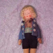 Cloth Doll with Ceramic Head