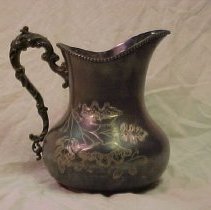 Silver Plated Pitcher and Cup