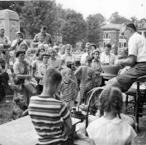 James Achuff Demonstrating at Art Show