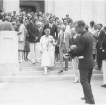 Mrs. Edison and Henry Ford Outside Norton Hall