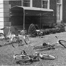 Bicycles on Library Lawn