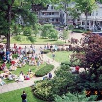 Bat Chat in Garden in back of Library