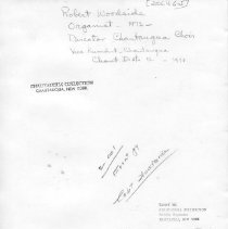 Robert Woodside, Organist