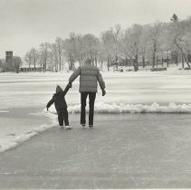 Ice skating on Chautauqua Lake