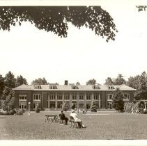 Sitting in front of the Colonnade