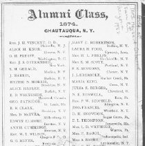Alumni Class, 1874