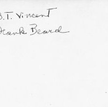 Rev. B.T. Vincent and Frank Beard
