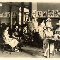 Women in Millinery School